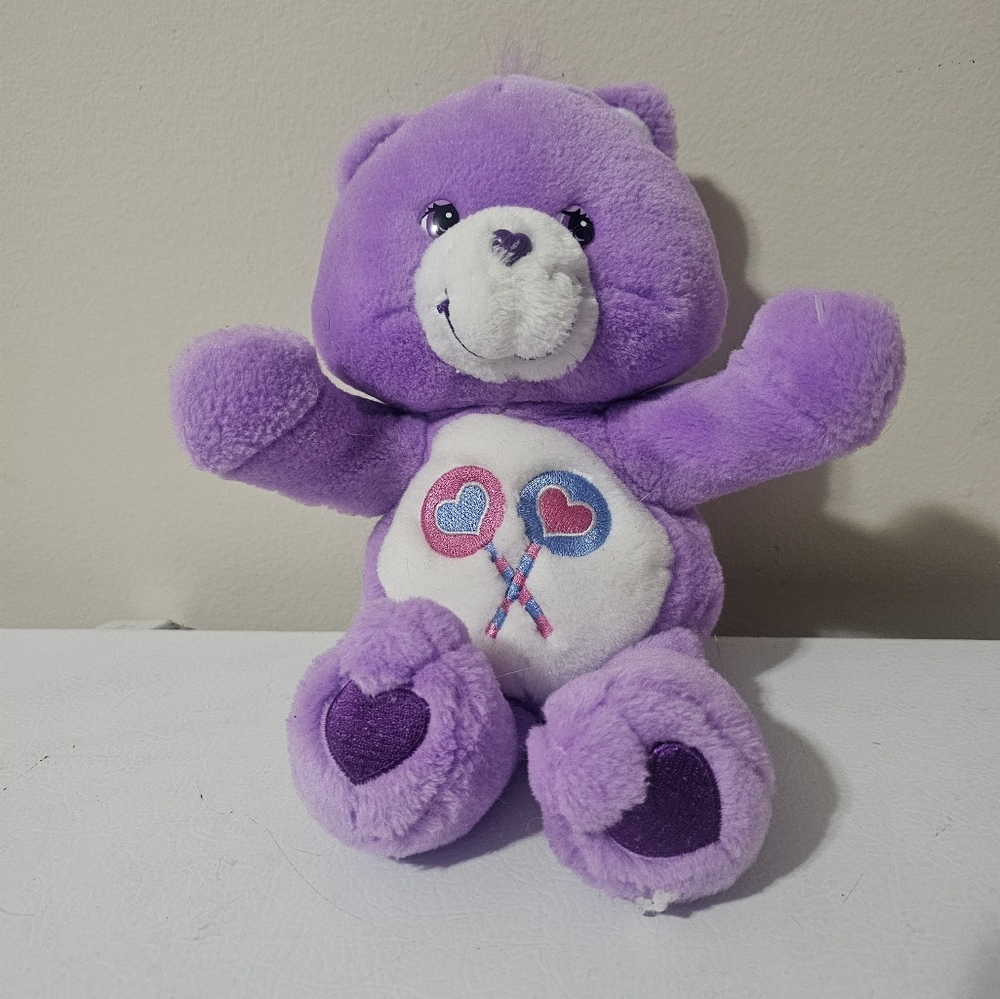Care Bear  Share Bear Plush Kisses & Hugs 2004